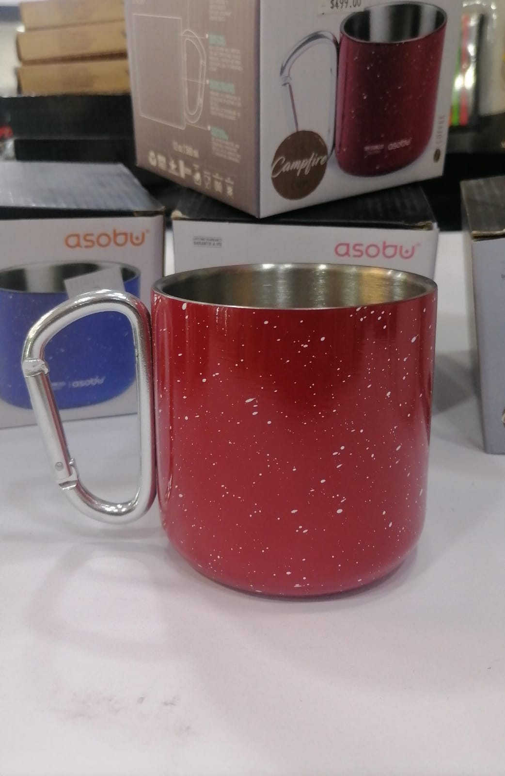 Taza Termica Asobu De Campismo Acero Inoxidable Doble Pared - Roja