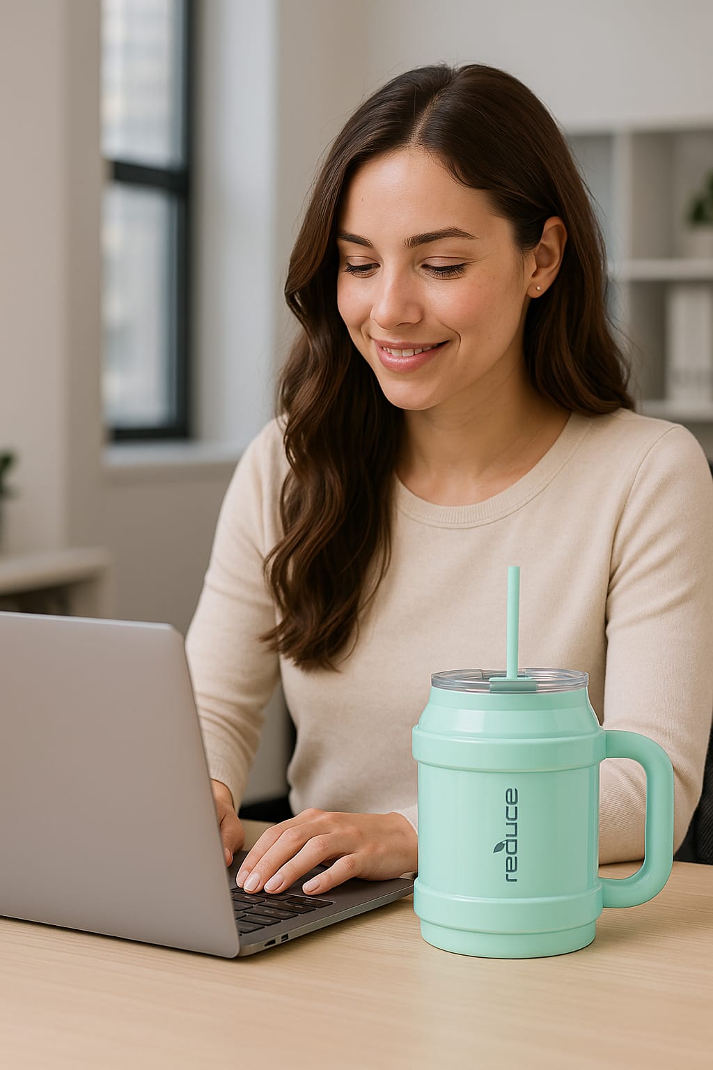 Termo Reduce Cold - 1 Mug 50oz (1478ml) Con Agarradera 36 Hrs - Verde Menta - SUIZA + XTREME