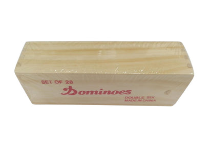 Dominó Color Marfil 28 Piezas Base Dorada Con Caja De Madera