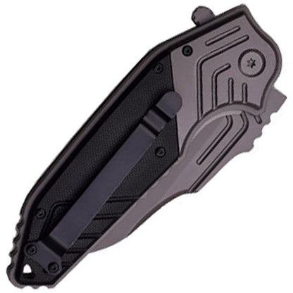 Navaja M-tech Ballistic Negra Apertura Asistida Por Resorte - Mx-a823bk Con Grabado laser en la hoja