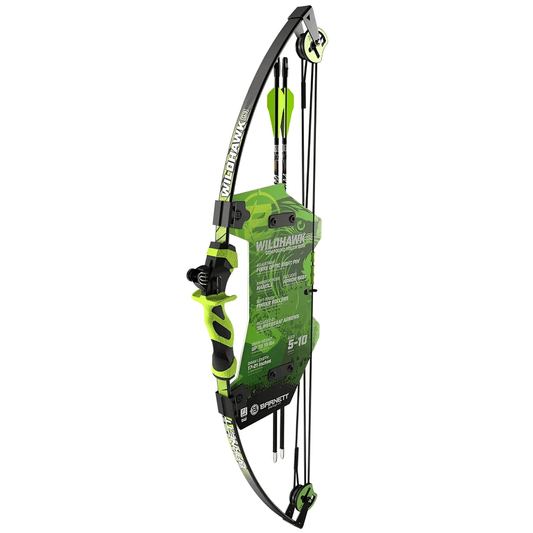 Arco Barnett Compuesto Juvenil Wildhawk Con 2 Flechas 15 Lbs - Verde