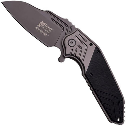 Navaja M-tech Ballistic Negra Apertura Asistida Por Resorte - Mx-a823bk Con Grabado laser en la hoja