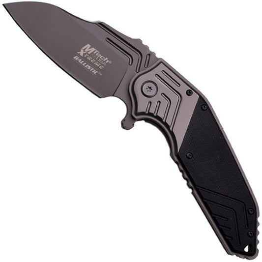 Navaja M-tech Ballistic Negra Apertura Asistida Por Resorte - Mx-a823bk Con Grabado laser en la hoja