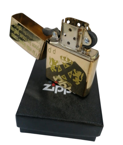 Encendedor Zippo Original En Oferta Por Errores De Grabado - Dorado Espejo