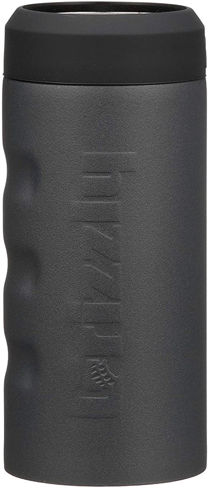 Portalatas Marca Grizzly Charcoal Grip Slim Bote Delgado 12oz