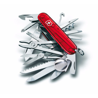 Navaja Victorinox Swiss Champ Roja Transparente + Grabado