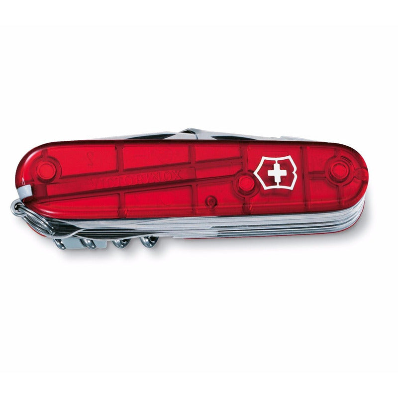 Navaja Victorinox Swiss Champ Roja Transparente + Grabado