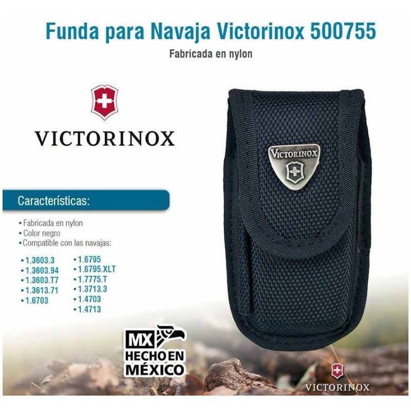 Funda De Nylon Para Navaja Victorinox Swisschamp + Cordon Vx