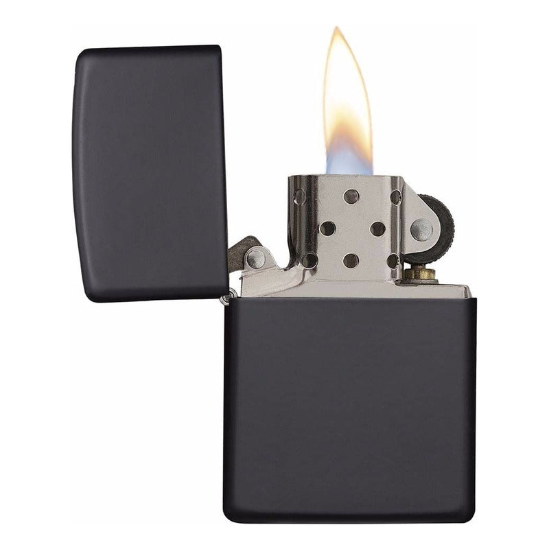 Mechero Encendedor Zippo Negro Mate Windproof Clásico Zippo
