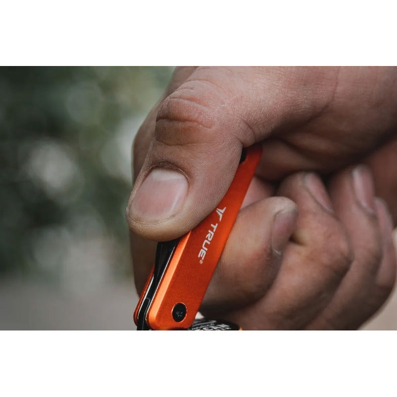 Navaja Plegable Modern Key True Utility De Bolsillo, Naranja