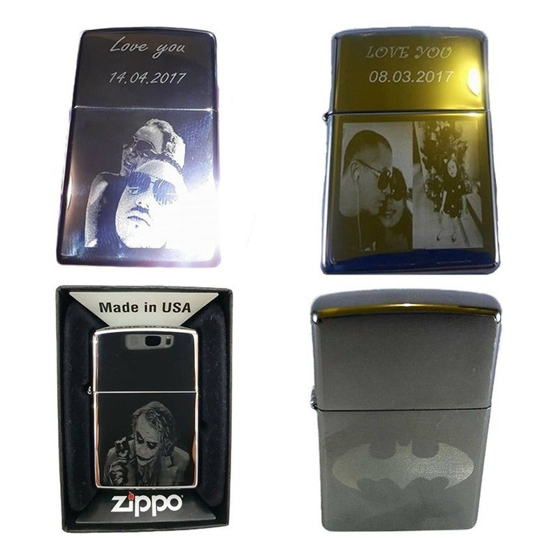 Paquete Zippo Personalizado Cualquier Imagen, Logo, Nombres
