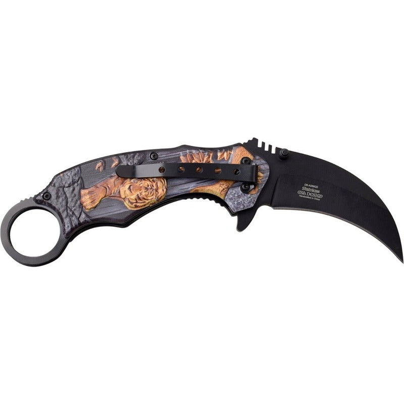 Navaja Karambit Dark Side Blades Asistida Por Resorte -  DS-A069GD