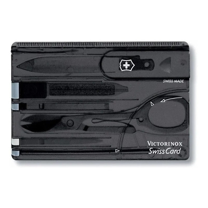 Swiss Card Negra Tran Victorinox 0.7133.t3 + Tu Logo Grabado