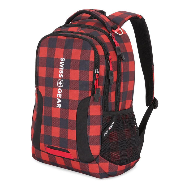 Swiss Gear By Wenger - Mochila A Cuadros Rojos Para Laptop De Hasta 14