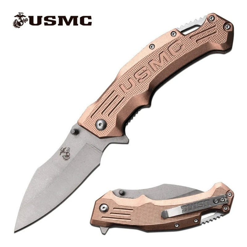 Navaja Táctica Mtech Regiment Marines Oficial Con Tu Nombre