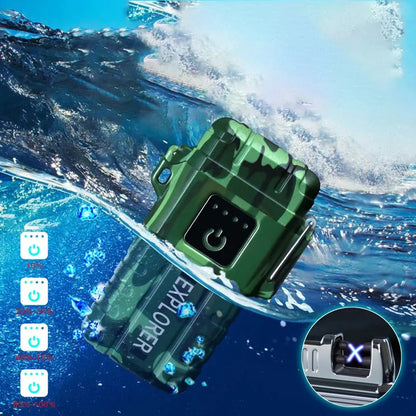 Encendedor Electrónico Plasma Recargable Usb Doble Arc Negro