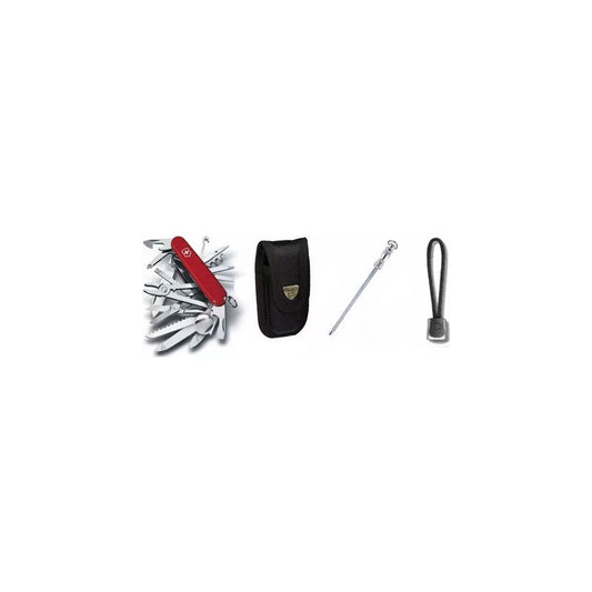 Navaja Swisschamp Victorinox+funda+minichaira+cordon+grabado