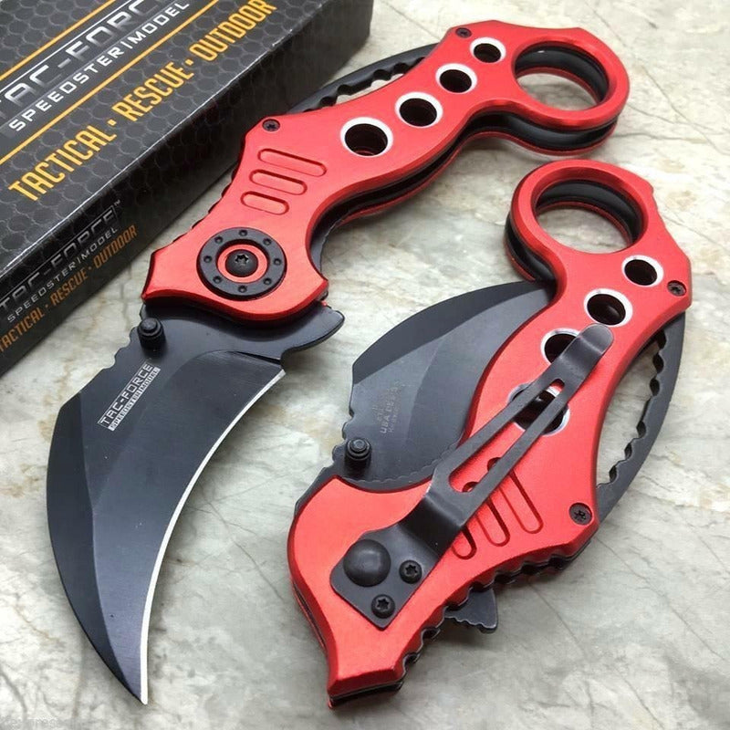 Navaja Tac Force Karambit Claw Roja Tf-578rd