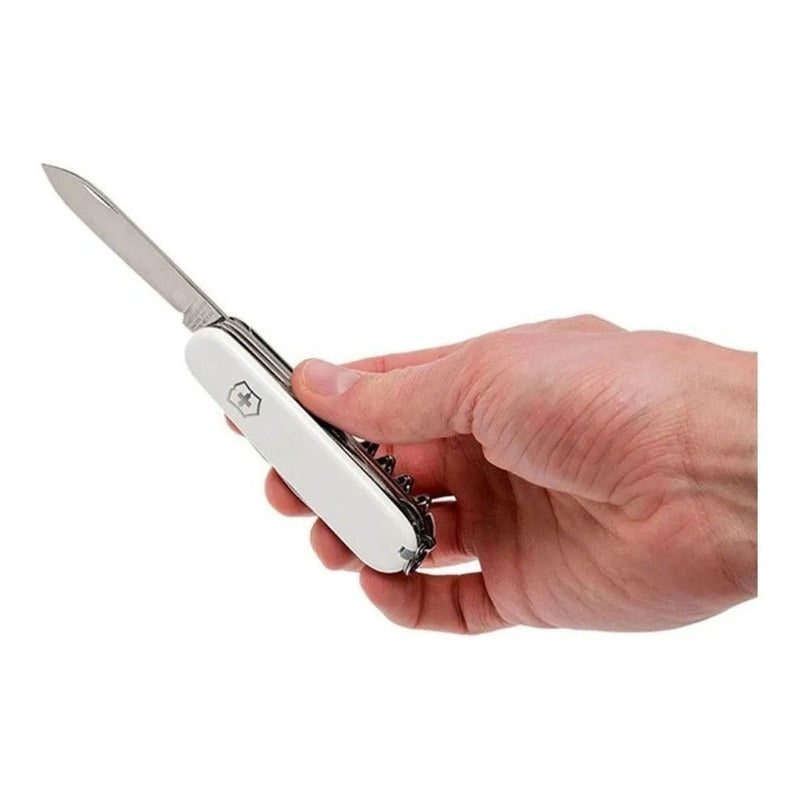 Navaja Victorinox Huntsman Blanca 15 Usos Con Funda+ Cordón