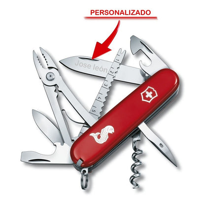 Navaja Victorinox Angler Roja 18 Funciones 1.3653.72+grabado