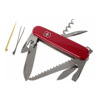 Navaja Victorinox  Camper Roja Con Funda, Cordón y Grabado Personalizado Laser en Hoja