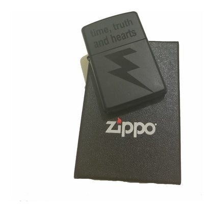 Paquete Zippo Negro Matte / Personalizado Nombre Logo