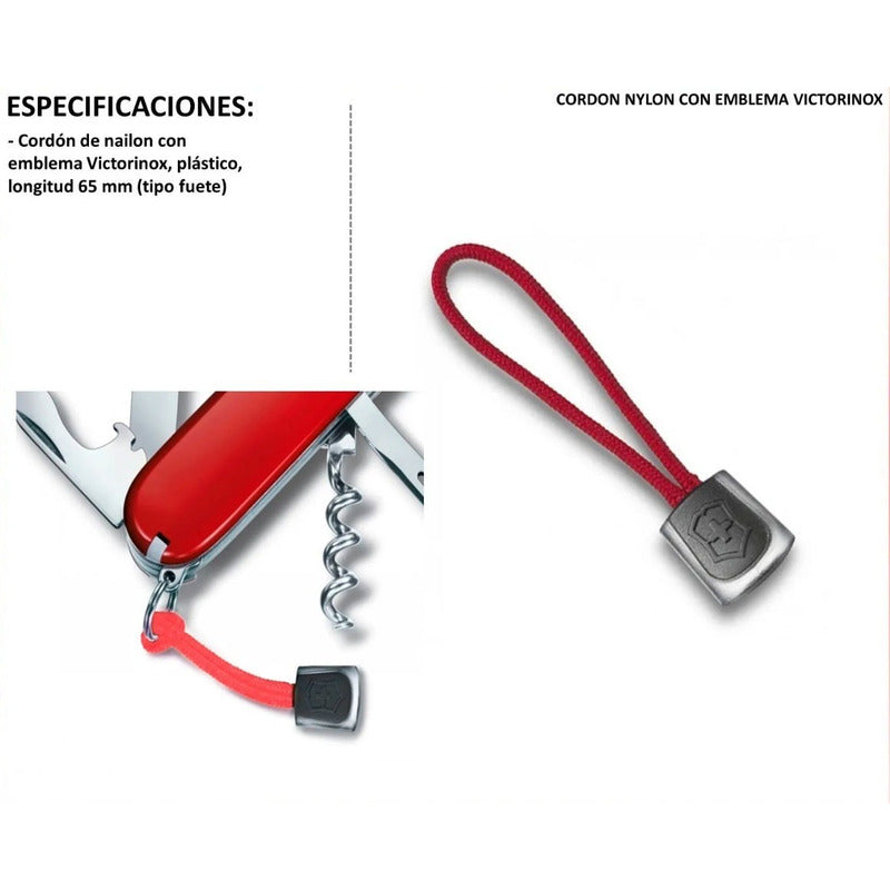 Navaja Swisschamp, Funda Piel Negra Y Cordon, Victorinox