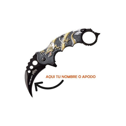 Navaja Master Usa Dragon Karambit Tactical Con Tu Nombre