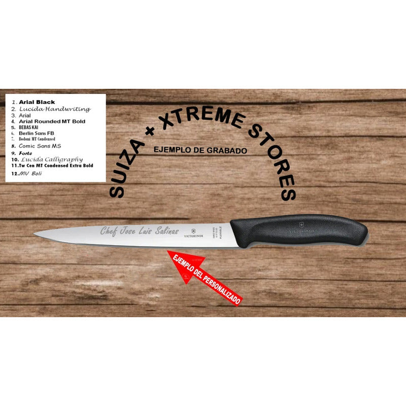 Cuchillo Victorinox Pescadero, Normal, 20 Cm Personalizado