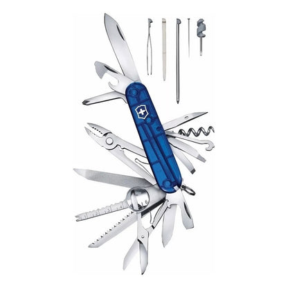 Navaja Suiza Victorinox Swisschamp 33 Usos Multiusos Color Azul Transparente