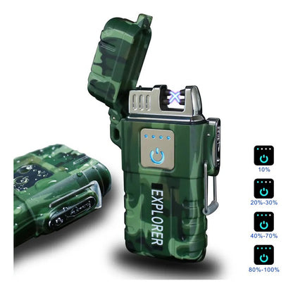 Encendedor Electrónico Plasma Recargable Usb Doble Arco Expl