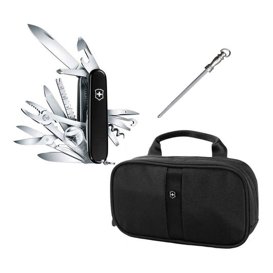 Navaja Swisschamp Negra+ Neceser+ Minichaira Todo Victorinox