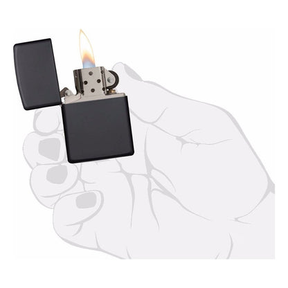 Mechero Encendedor Zippo Negro Mate Windproof Clásico Zippo