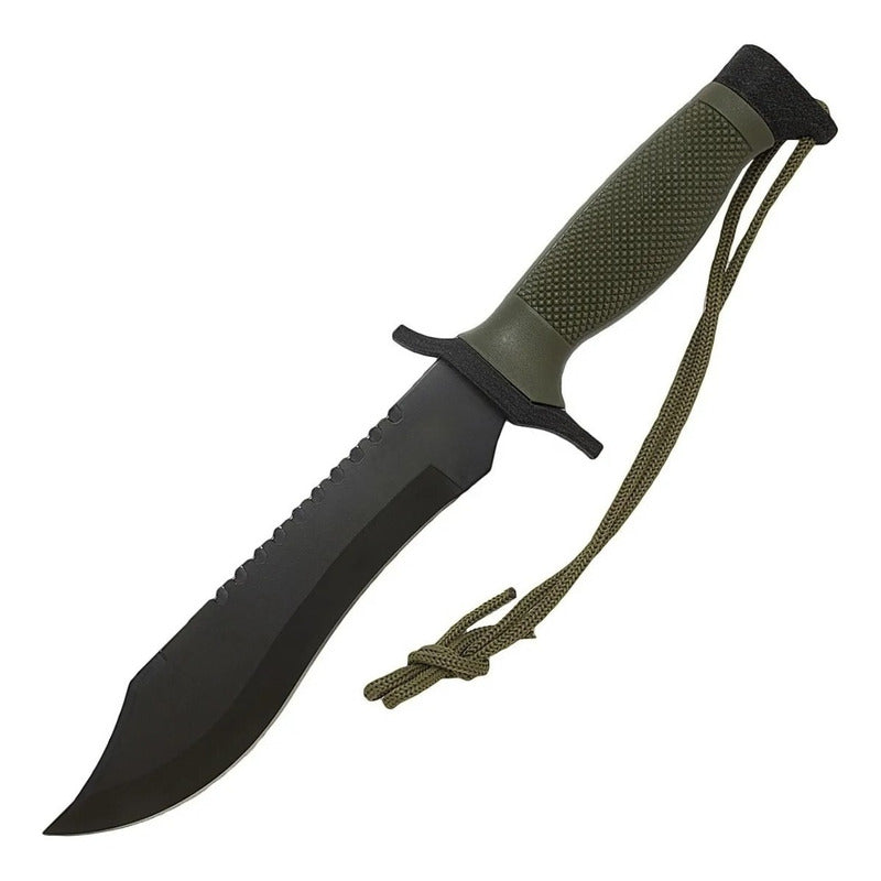 Cuchillo De Cacería Survivor Hk-6001 Negro Con Tu Nombre