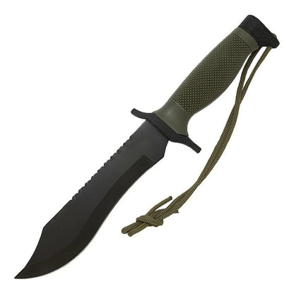 Cuchillo De Cacería Survivor Hk-6001 Negro Con Tu Nombre