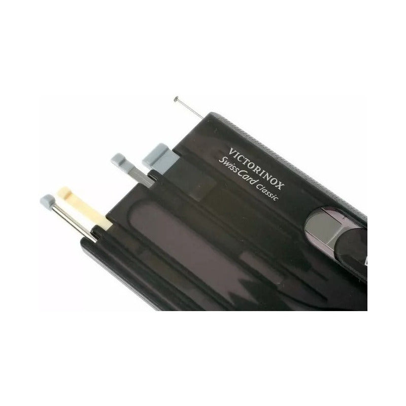 Swiss Card Negra Tran Victorinox 0.7133.t3 + Tu Logo Grabado