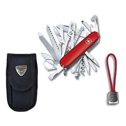 Navaja Victorinox Swisschamp, Funda Nylon Y Cordon + Grabado