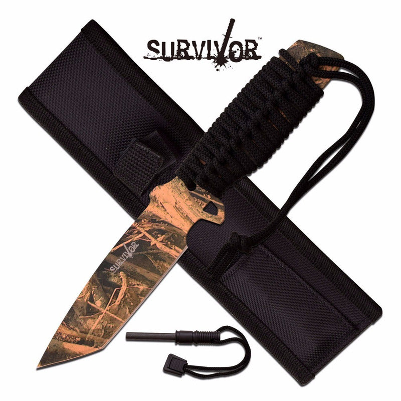 Cuchillo De Caceria Survivor Camo Hk-797
