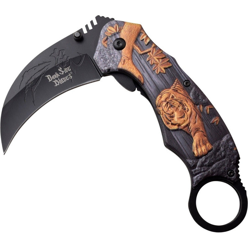 Navaja Karambit Dark Side Blades Asistida Por Resorte -  DS-A069GD