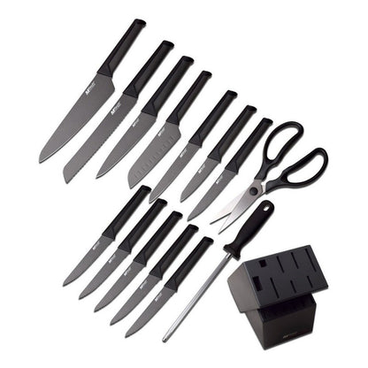 Set De 15 Piezas Cuchillos Mtech Usa Acero Filo Mt-979