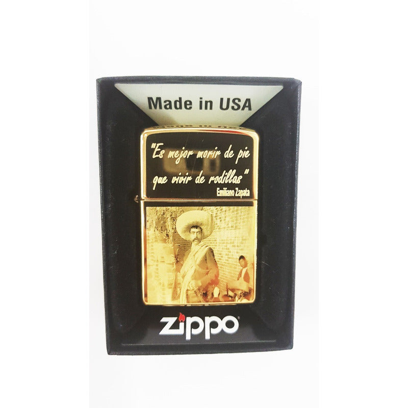 Encendedor Zippo Dorado Original Personalizado Con Grabado