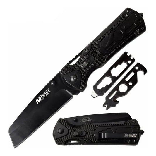 Navaja M-tech Con Mini Herramientas Multiusos Con Grabado Laser en la Hoja