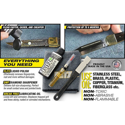 Kit De Mantenimiento Y Restaurador De Navajas Flitz