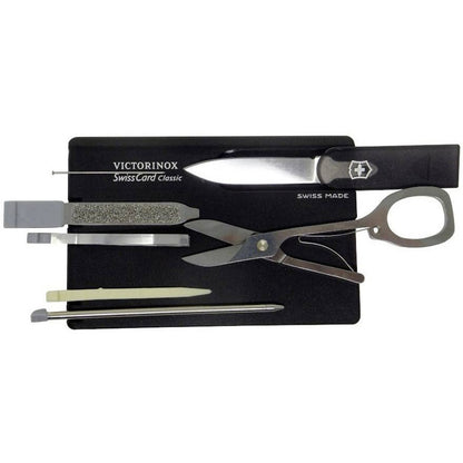 Swiss Card Negra Tran Victorinox 0.7133.t3 + Tu Logo Grabado