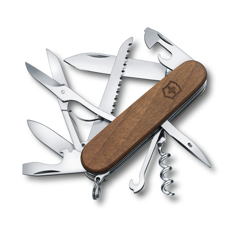Navaja Huntsman De Madera Cordonvx Y Grabado Gratis
