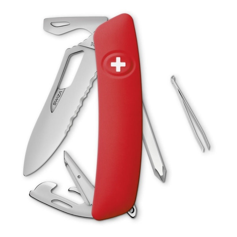 Navaja Swiza Allmatt Single Hand Sh04 Tr Wavy Edge, 12 Func