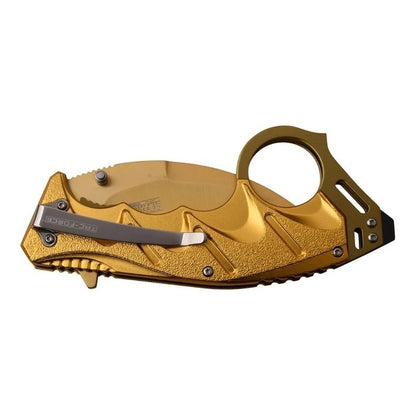 Navaja Tac-force Dorada Asistida P/resorte Tf-957gd +grabado