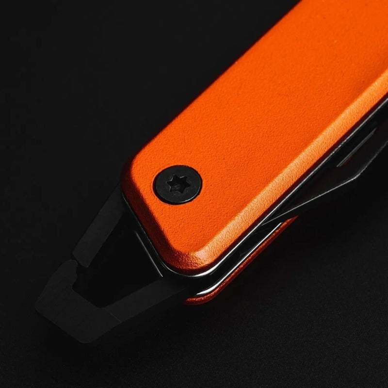 Navaja Plegable Modern Key True Utility De Bolsillo, Naranja