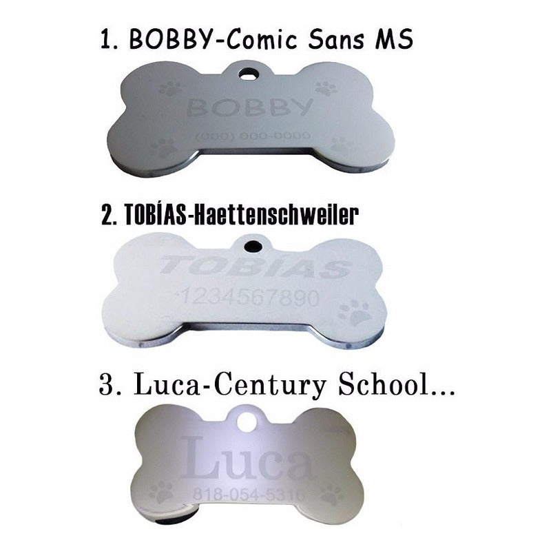 Placa Tag Mascota, Perro,   A/inox  Exc Calidad Envío Gratis