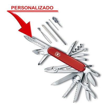 Navaja Victorinox Swiss Champ Roja 33 Usos 1.6795 Grabada